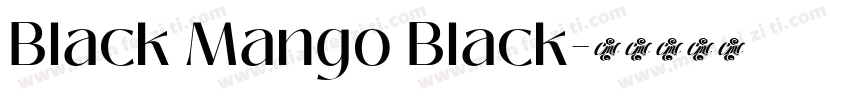 Black Mango Black字体转换